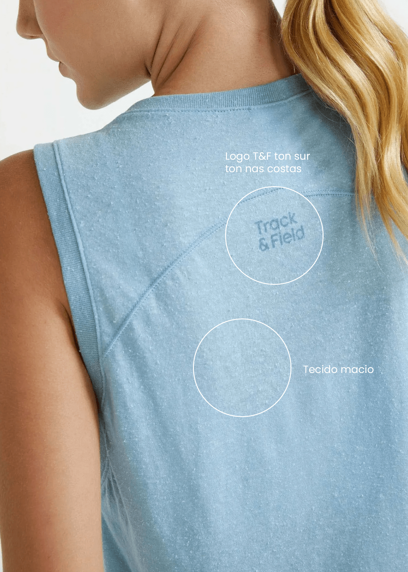 Kurz geschnittenes ärmelloses T-Shirt für Damen