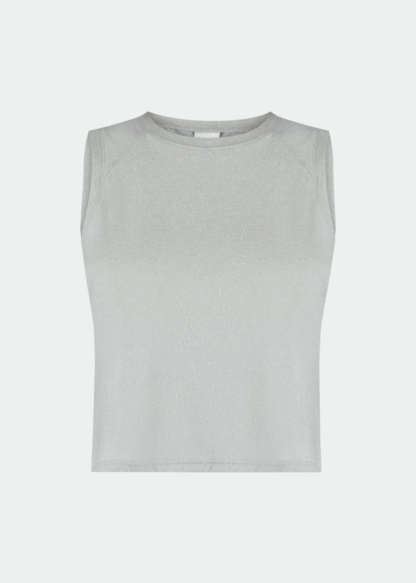 Camiseta corta sin mangas para mujer