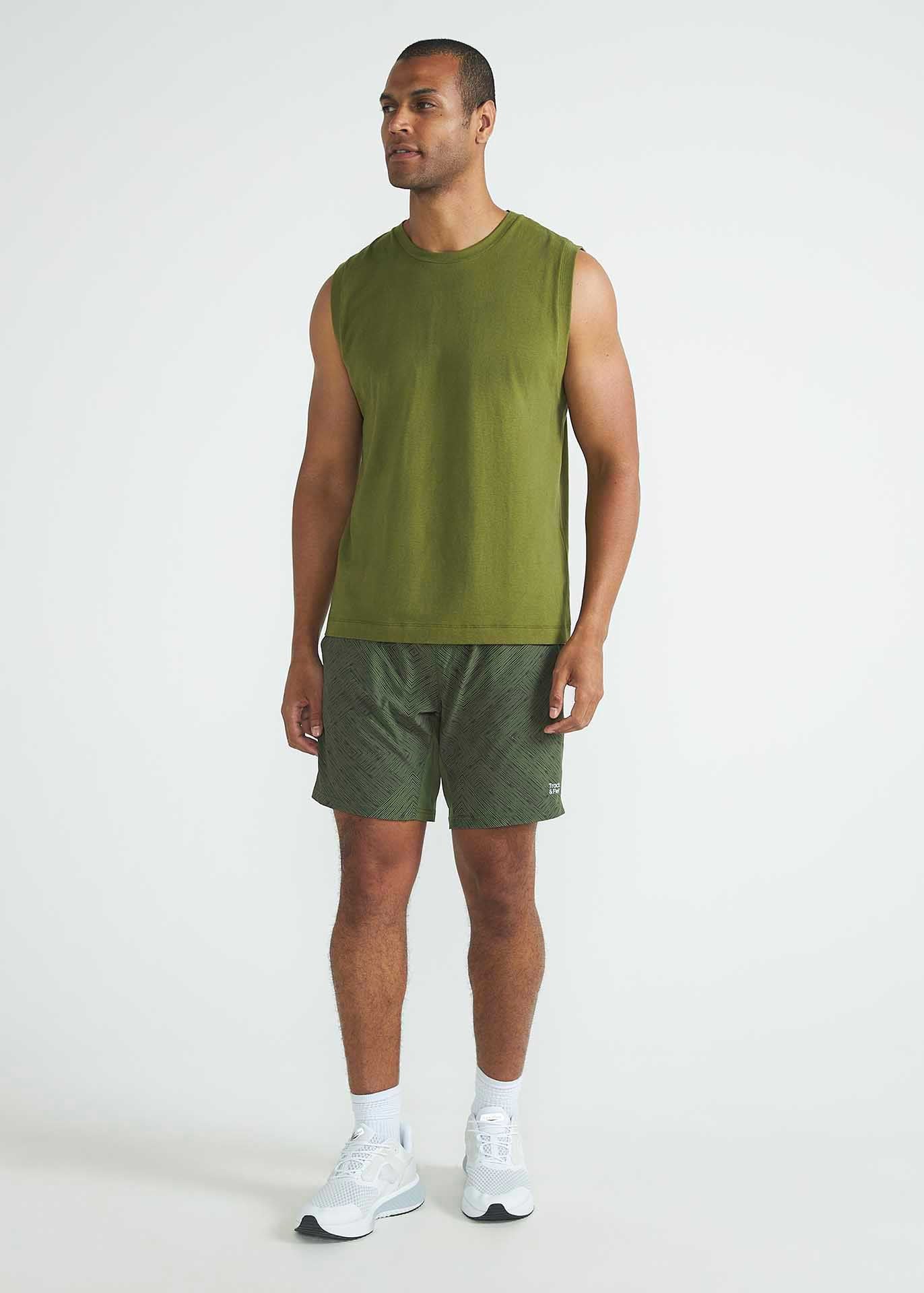 Camiseta básica sin mangas para hombre