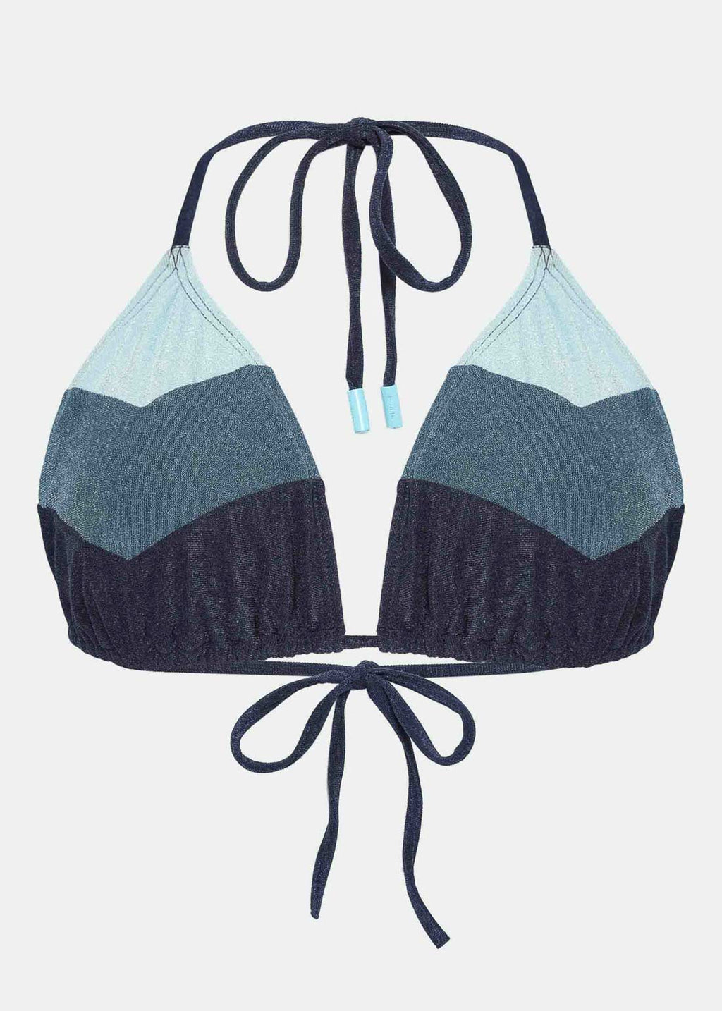 Bikinioberteil mit Cut-out und Vorhang