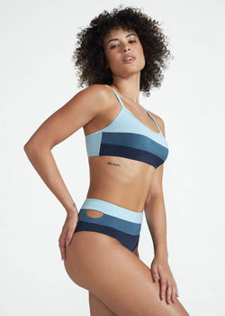 Sleeveless T-Shirt Cutout Bikini Top