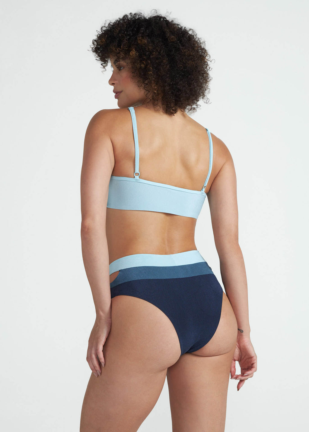 Sleeveless T-Shirt Cutout Bikini Top