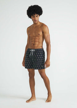 Mittelgroße bedruckte Strandshorts für Herren
