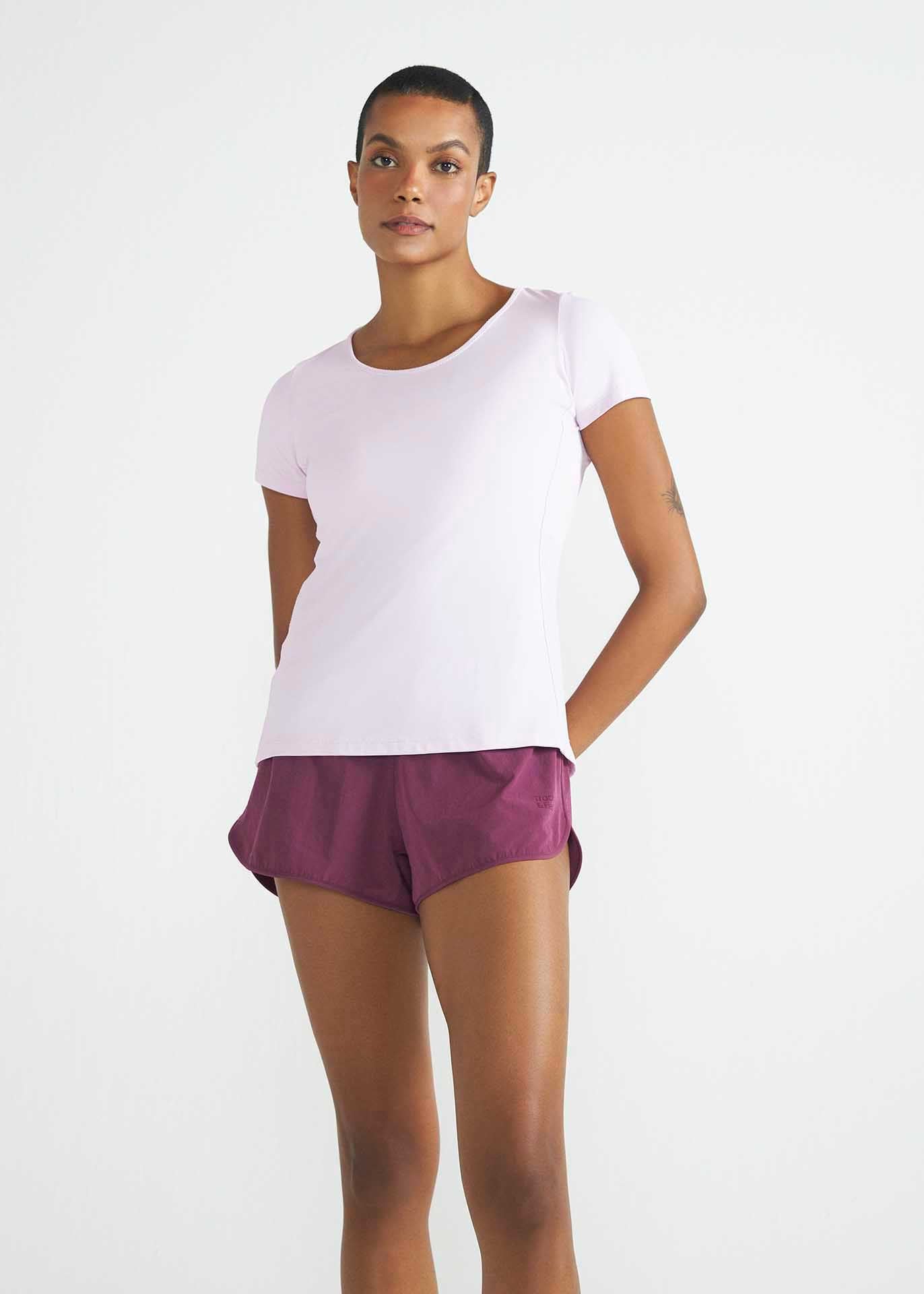 T-shirt Mulher Manga Curta Transpasse