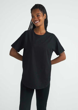 Camiseta básica de manga corta para mujer
