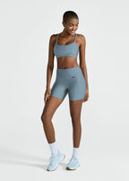 Pantalones cortos ajustados con purpurina para mujer