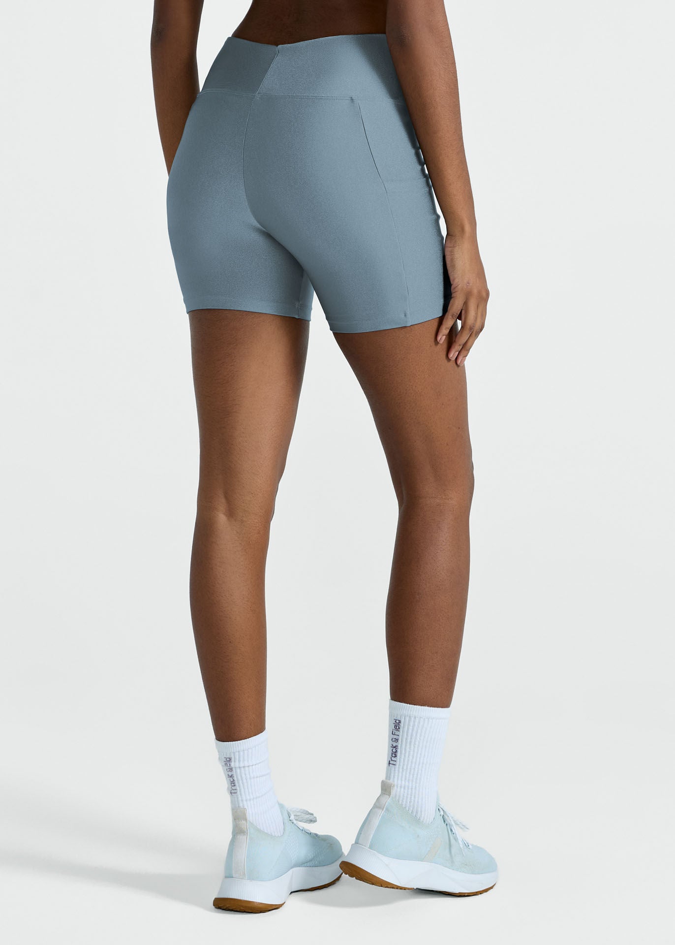 Pantalones cortos ajustados con purpurina para mujer