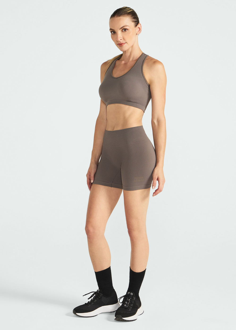 Women's Slim Skin Soft Rib Shorts