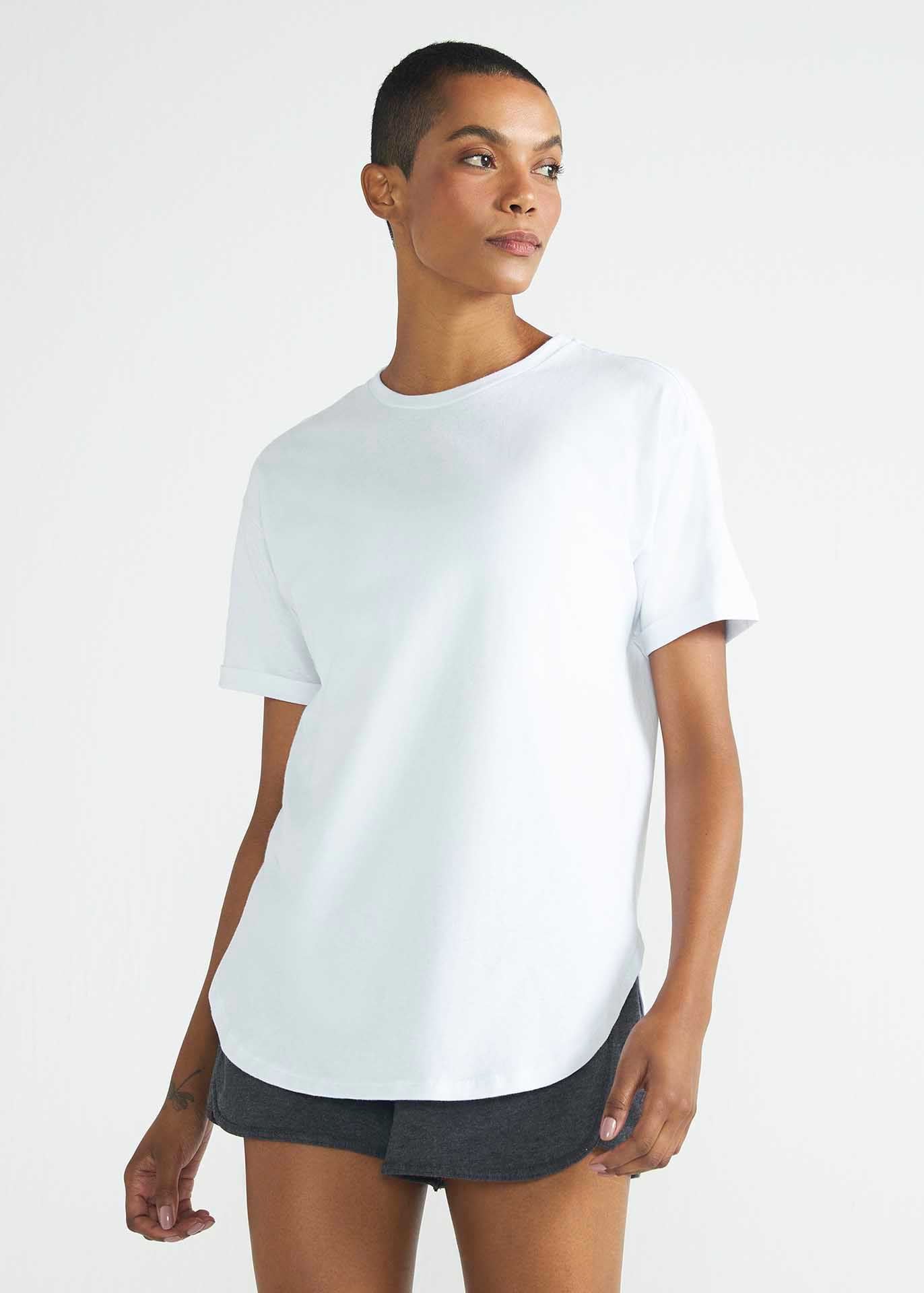 T-shirt basique à manches courtes pour femmes