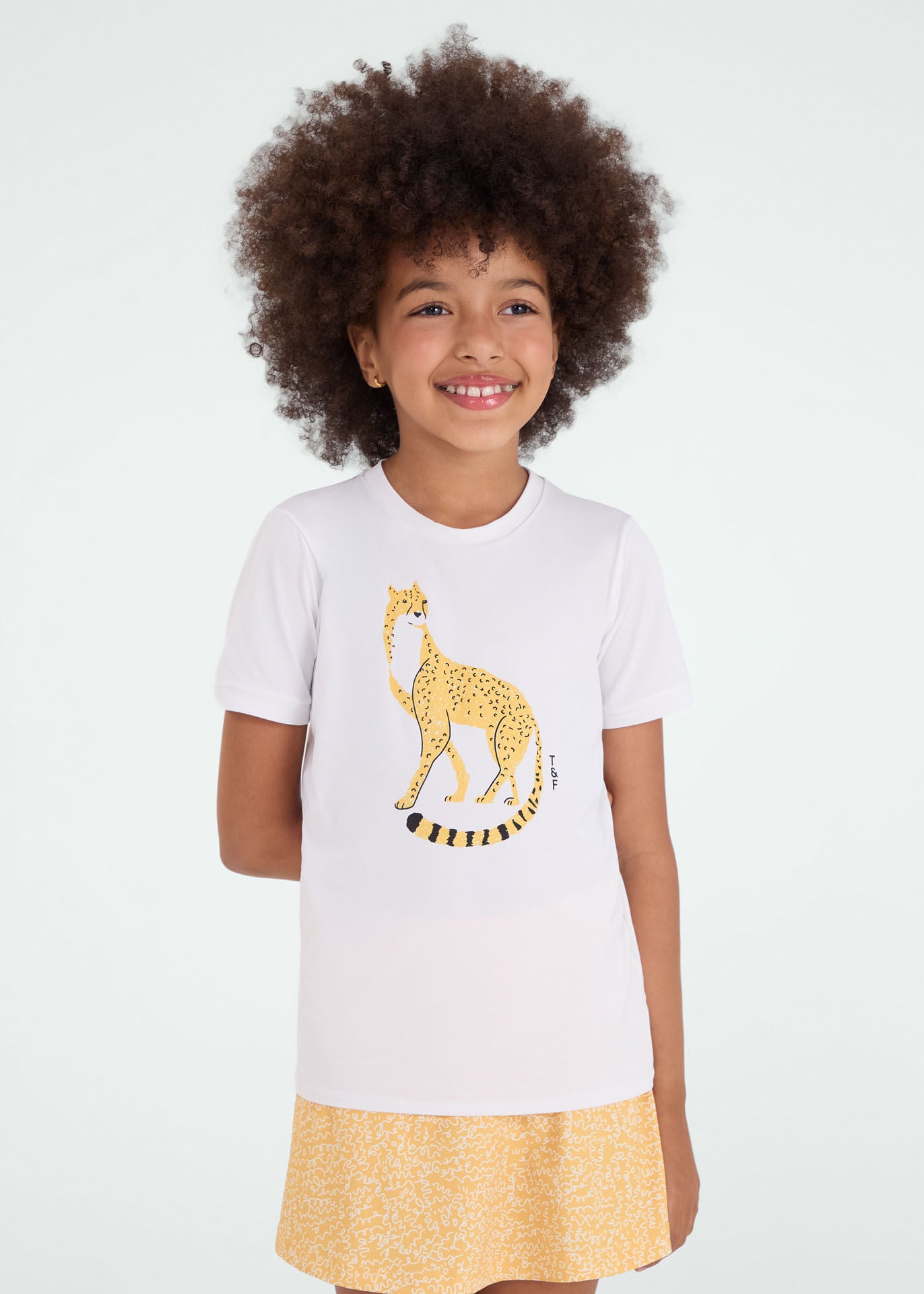 Kinder-T-Shirt für Mädchen, kurzärmelig, Thermodry Oncinha