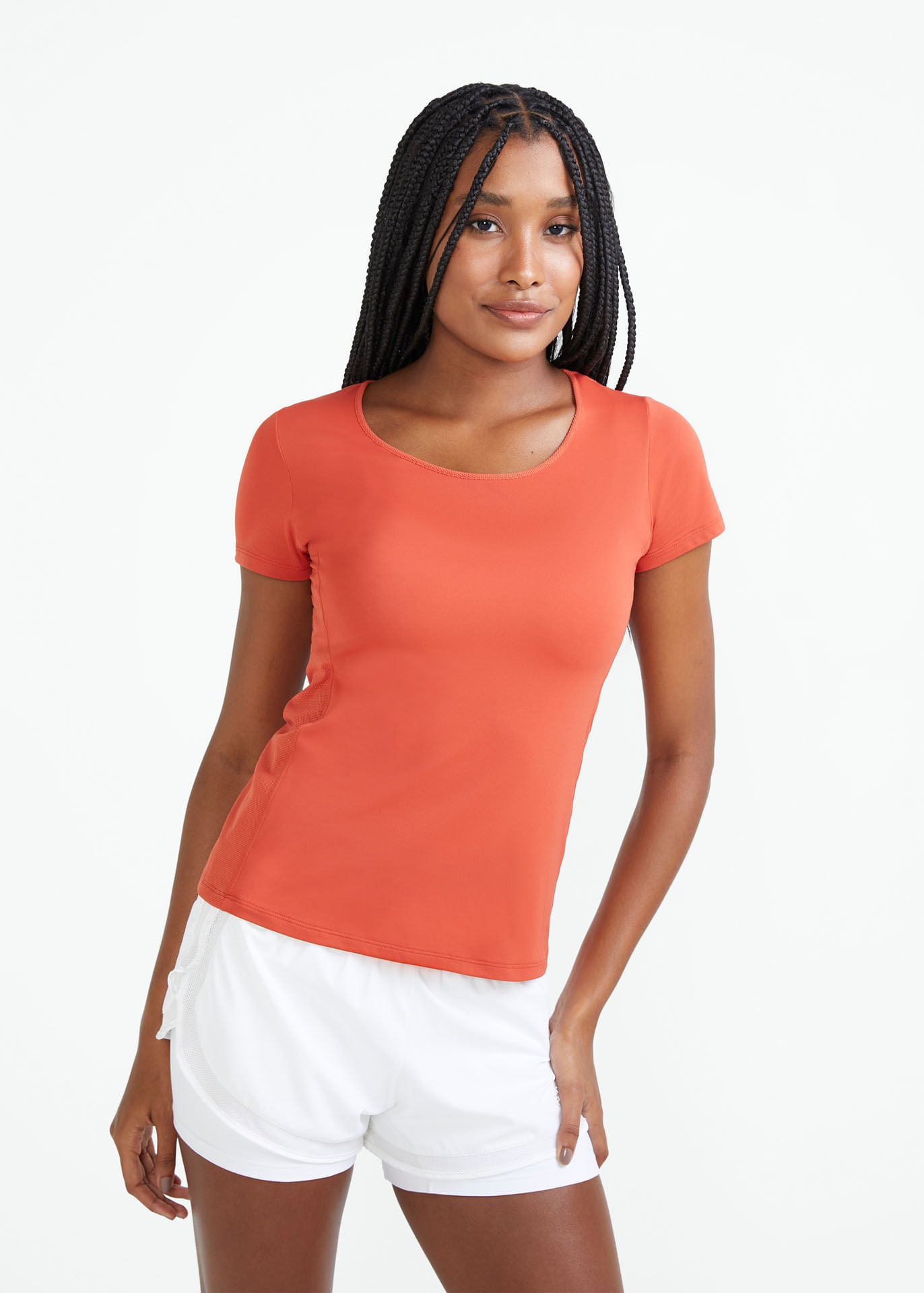 T-Shirt Mulher Manga Curta Transpasse