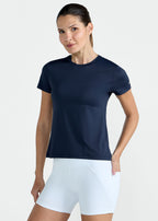 T-shirt à manches courtes en maille anti-UV pour femmes