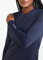Camiseta de manga larga de malla UV para mujer