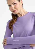 Camiseta de manga larga de malla UV para mujer