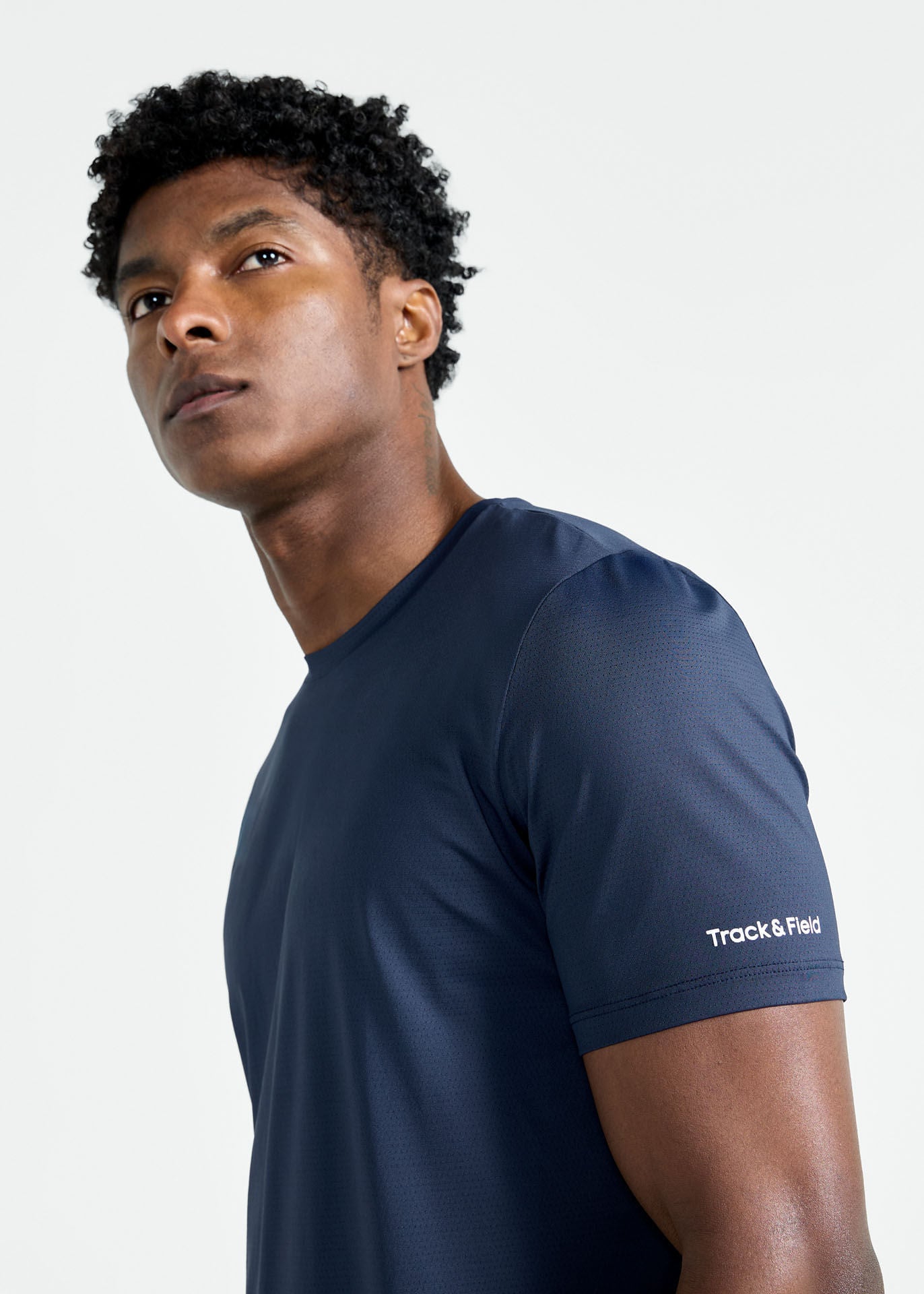 Camiseta de manga corta de malla UV para hombre