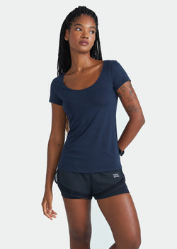 T-shirt Mulher Manga Curta Gota