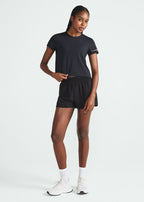 T-shirt Mulher Manga Curta Impacto