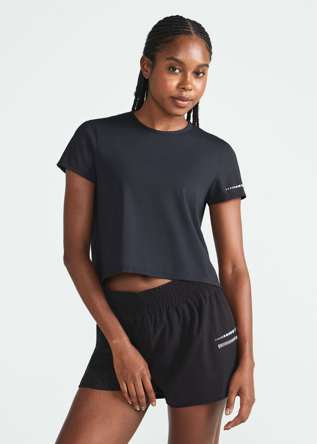 T-shirt Mulher Manga Curta Impacto