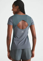 T-shirt Mulher Manga Curta Transpasse