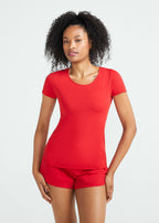 T-shirt Mulher Manga Curta Transpasse
