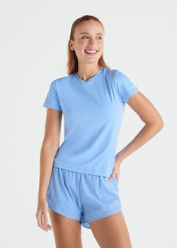 T-shirt Mulher Manga Curta Uv Mesh