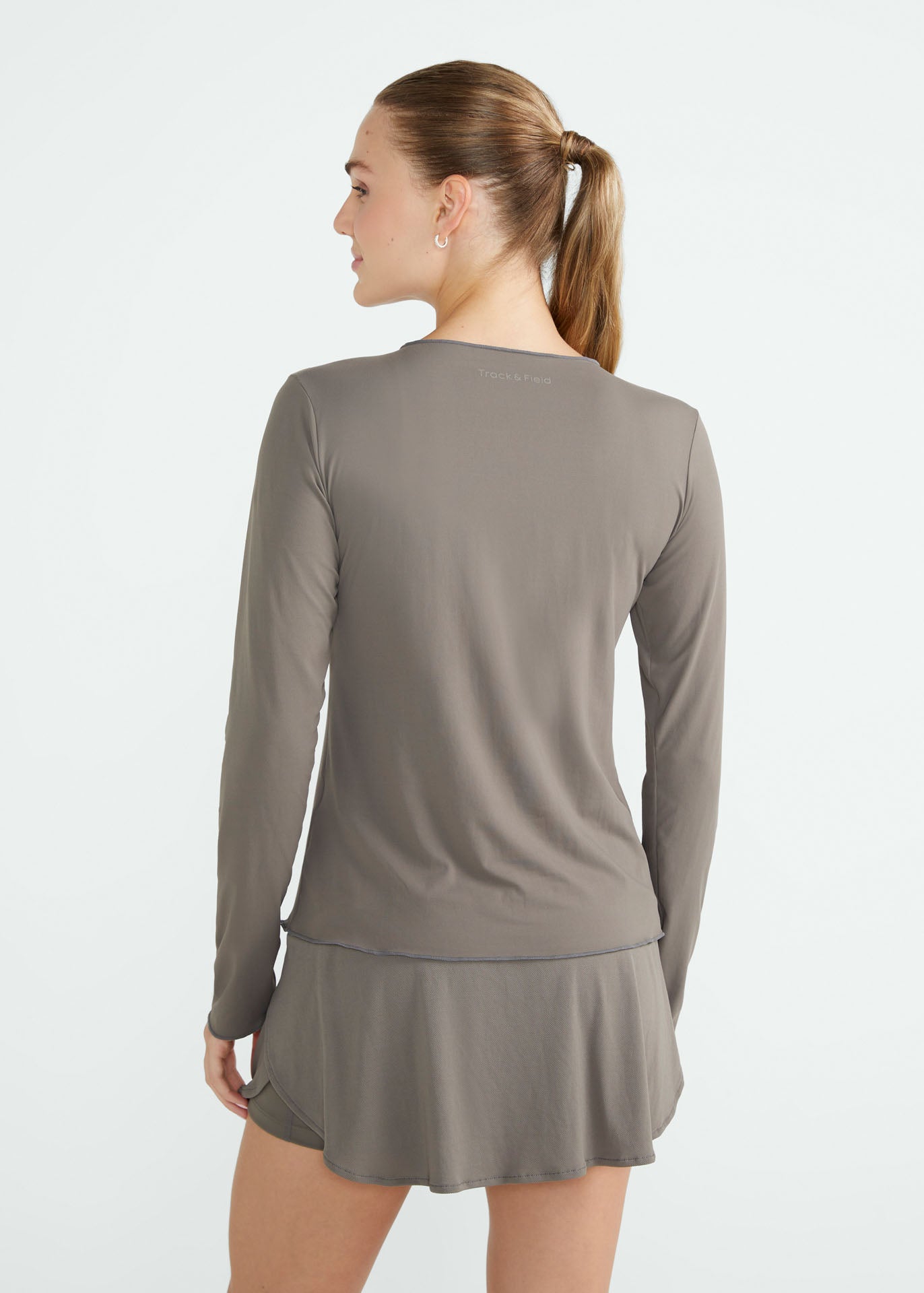 Camiseta overlock de manga larga para mujer