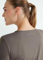 Camiseta overlock de manga larga para mujer
