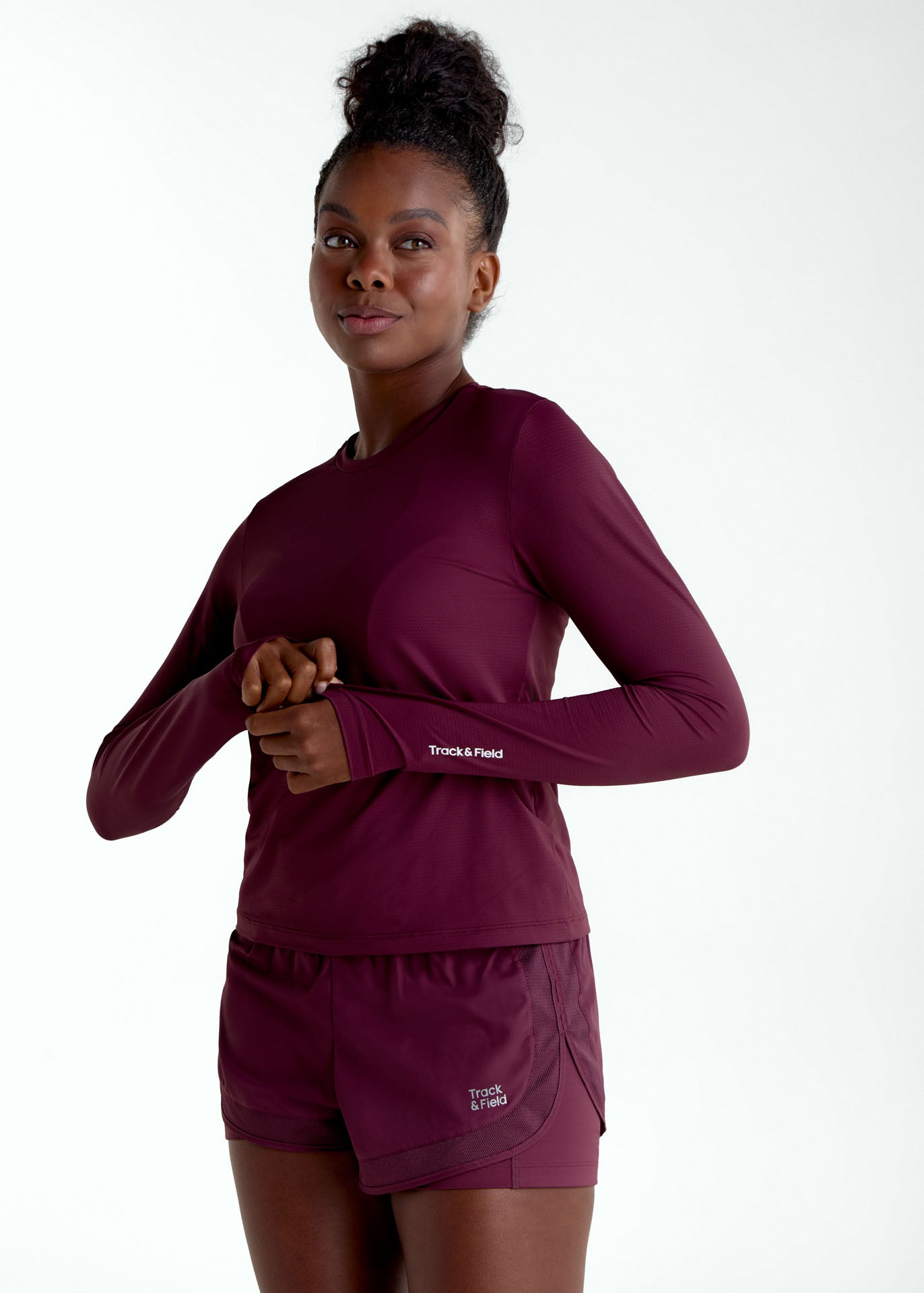 Langärmliges UV-Mesh-T-Shirt für Damen