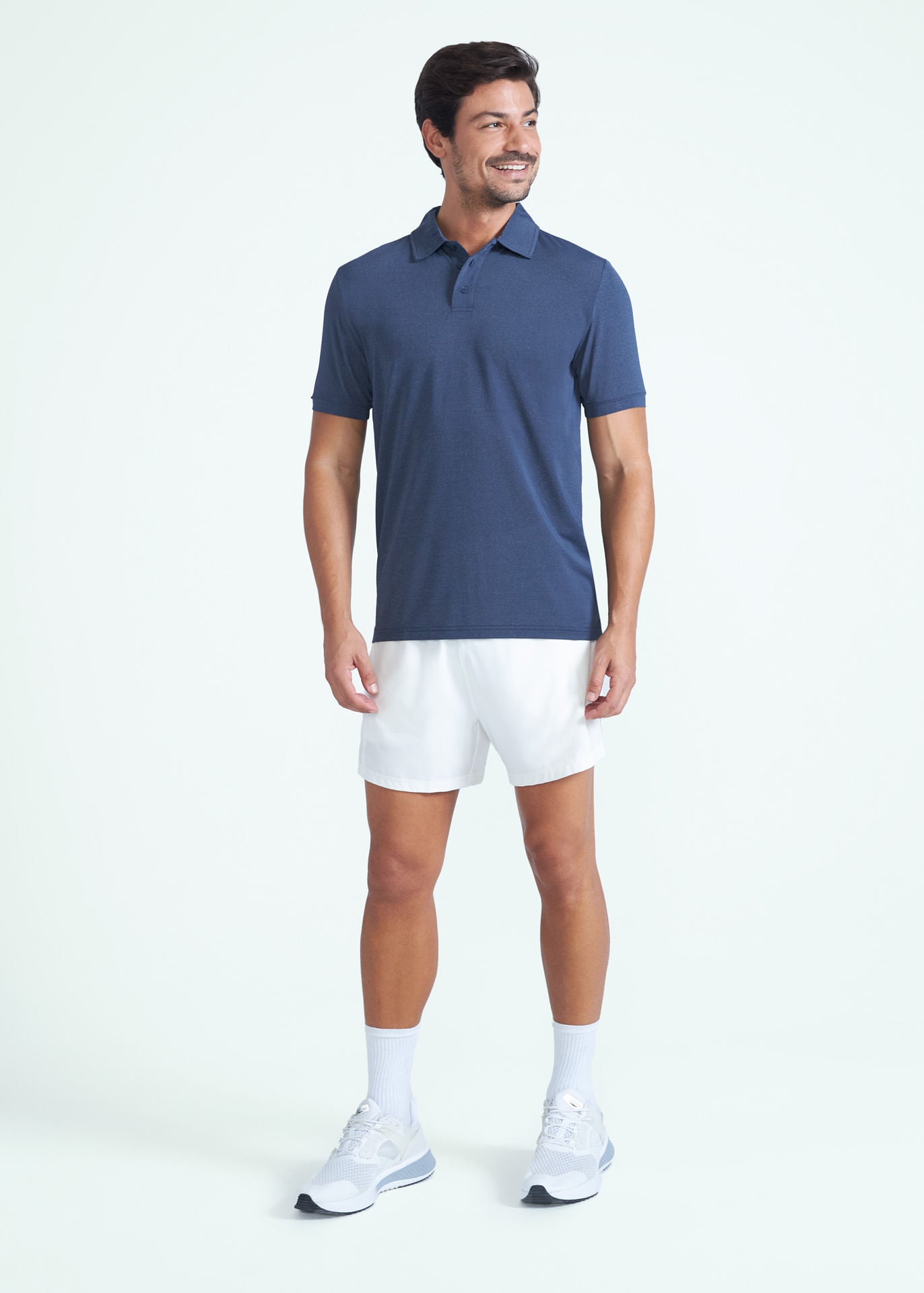Slim-Mesh-Poloshirt für Herren