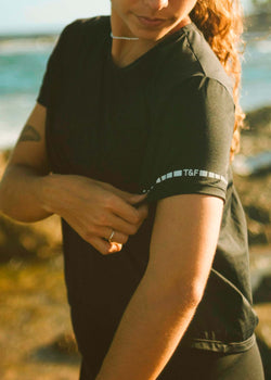 T-shirt Mulher Manga Curta Impacto