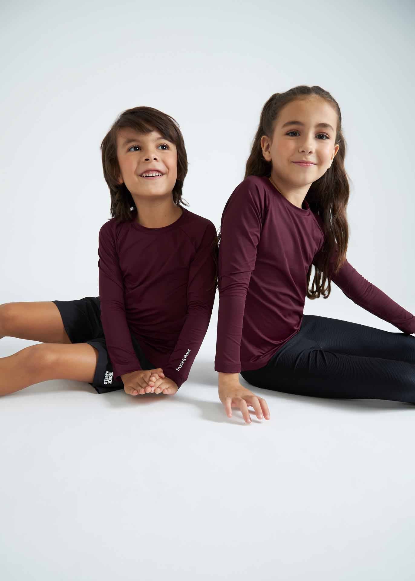 T-shirt unisexe pour enfants, manches longues, maille UV