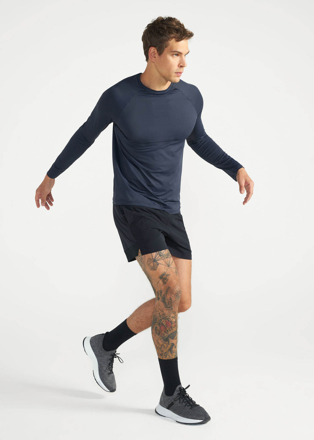 T-Shirt Homem Manga Longa Uv Mesh