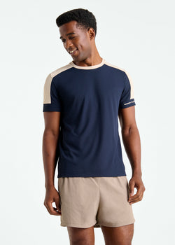 T-shirt Homem Manga Curta Recortes