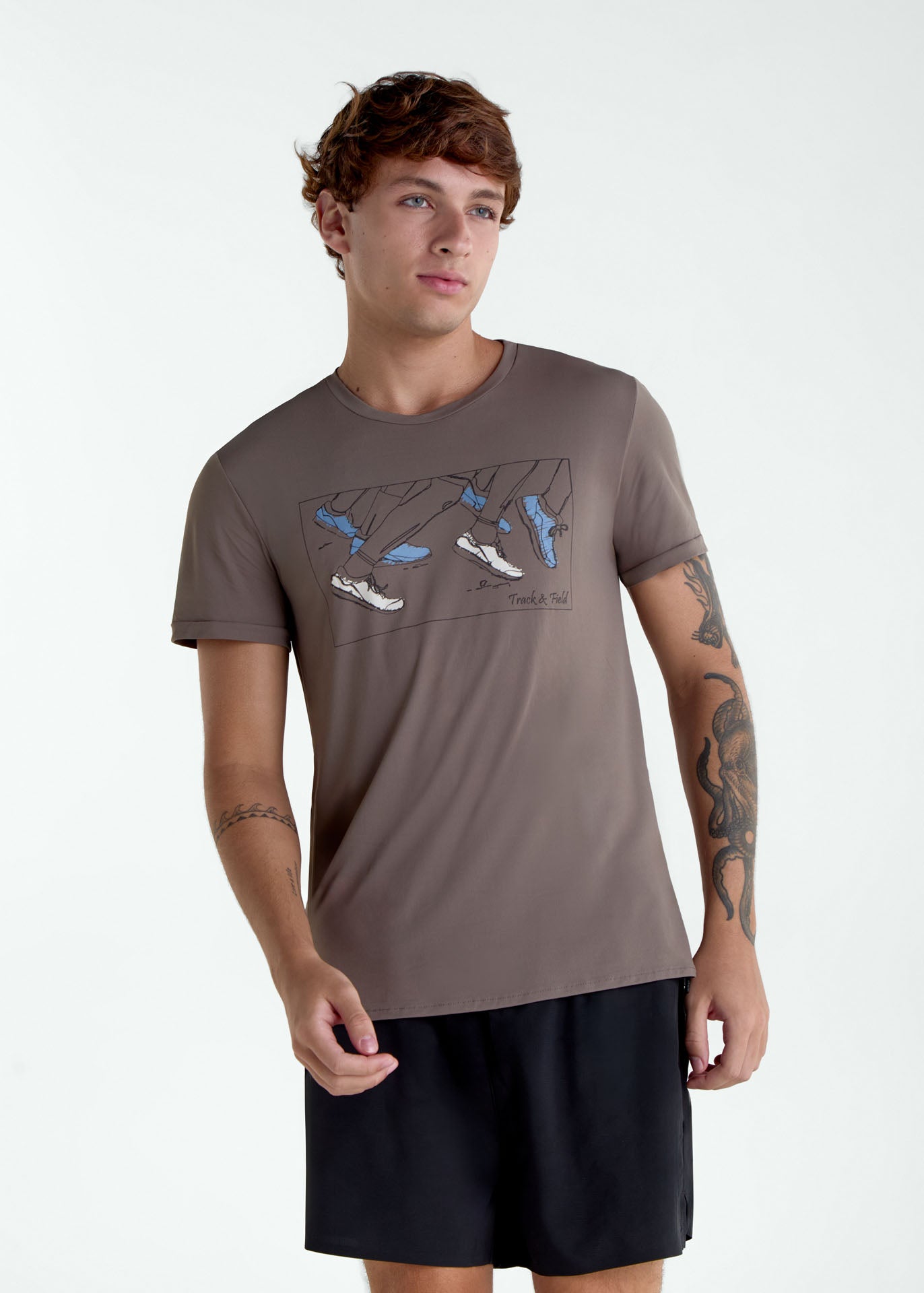 Men's Short Sleeve T-shirt Thermodry shoes