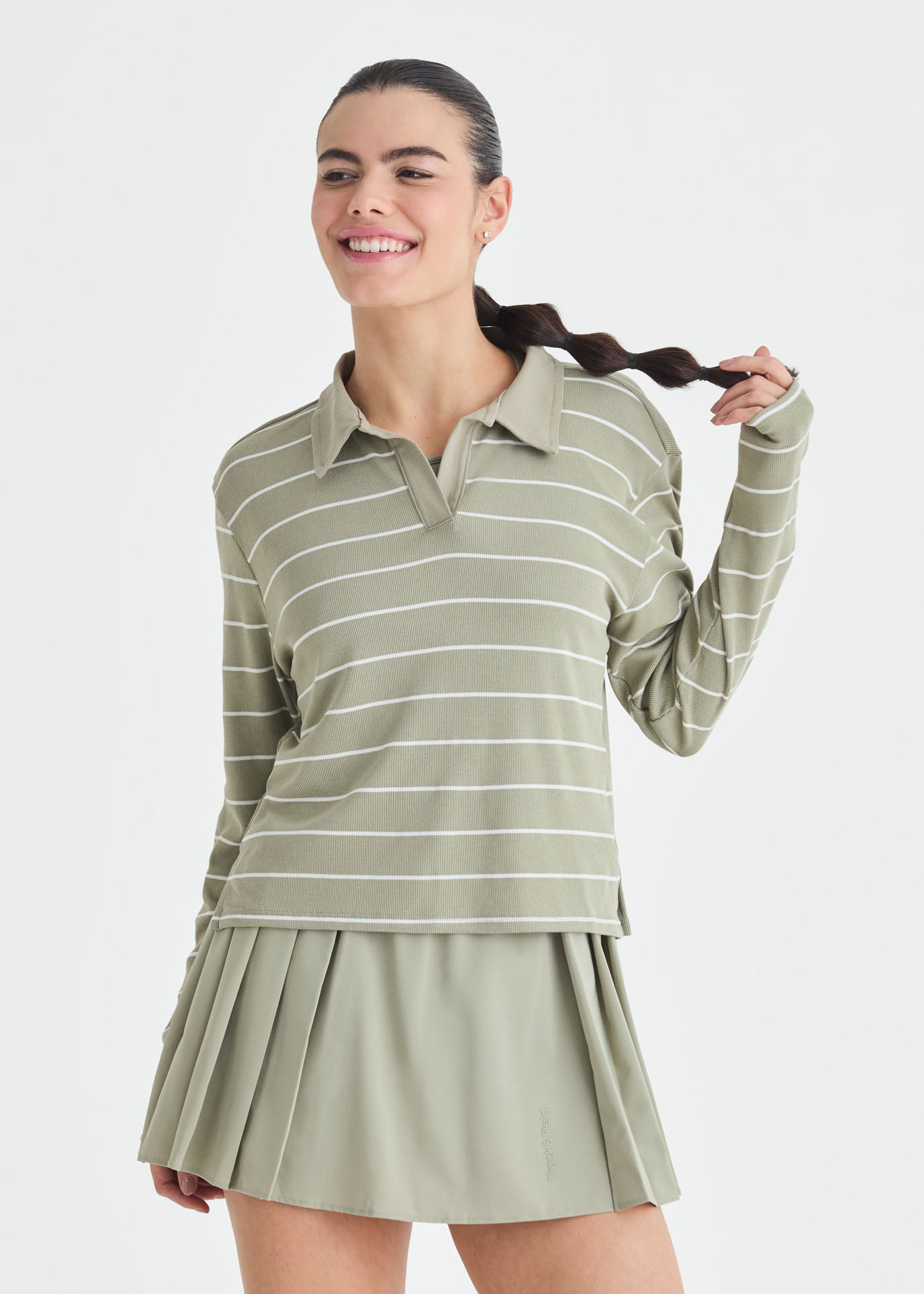 Polo Mulher Manga Longa Set