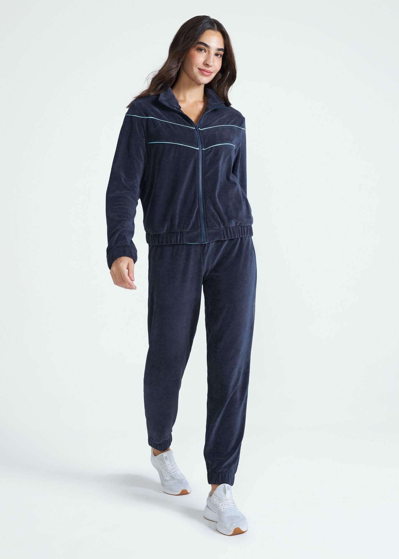 Chaqueta de felpa con recortes para mujer
