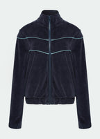 Chaqueta de felpa con recortes para mujer