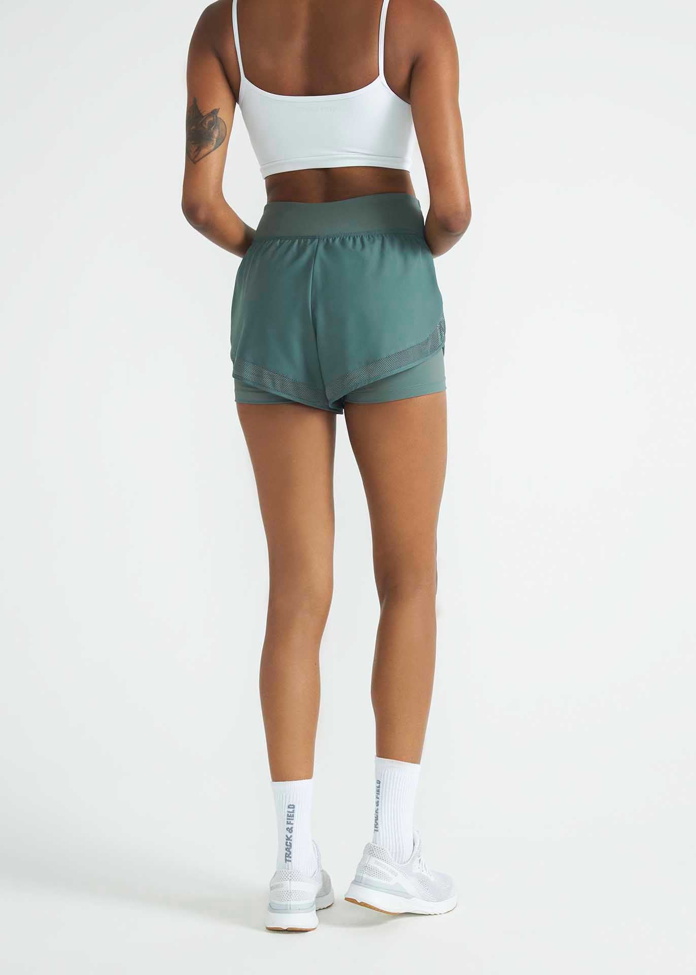 Damen-Stretch-2-in-1-Shorts