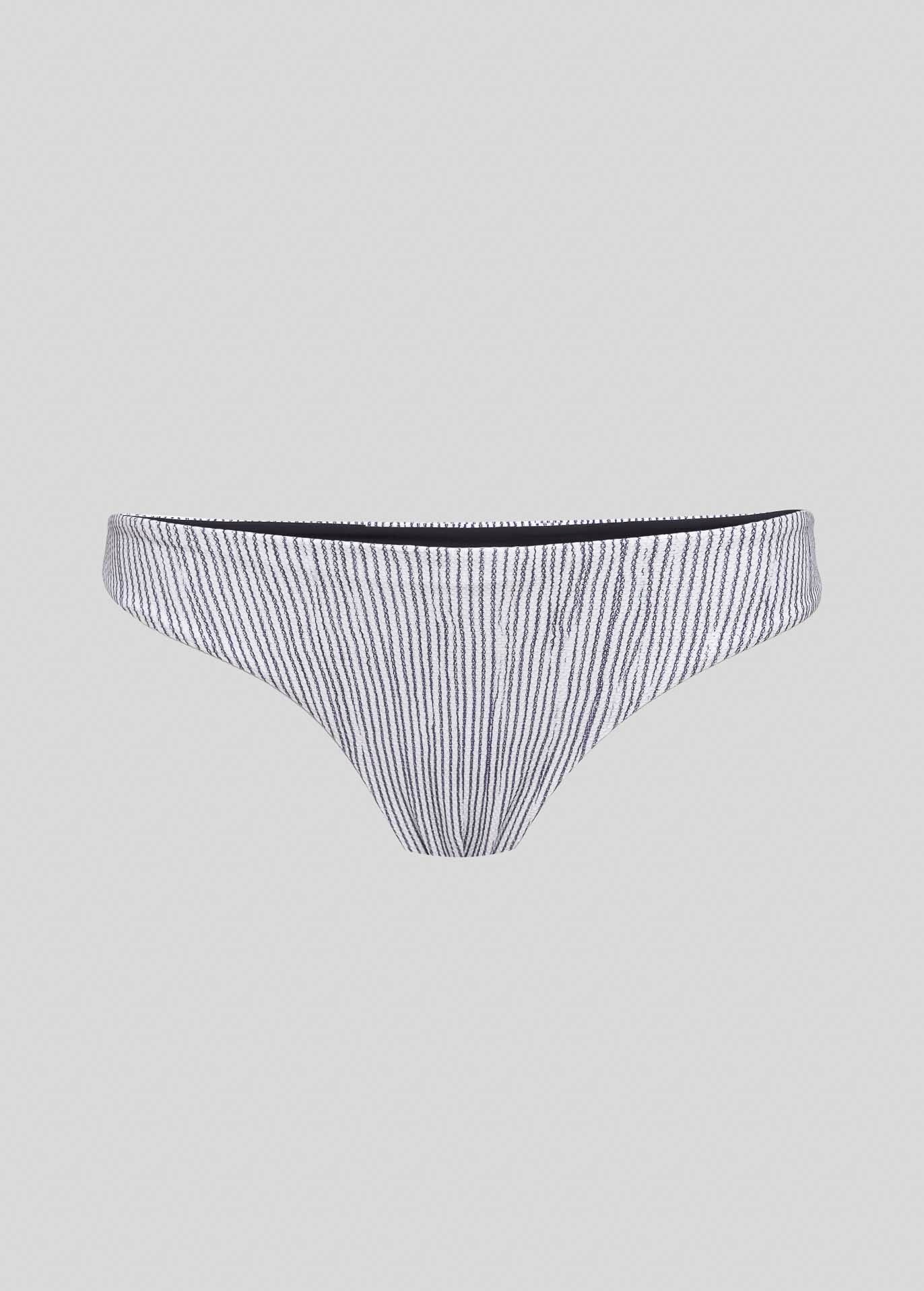 Ropa interior de bikini fina de doble cara azul marino