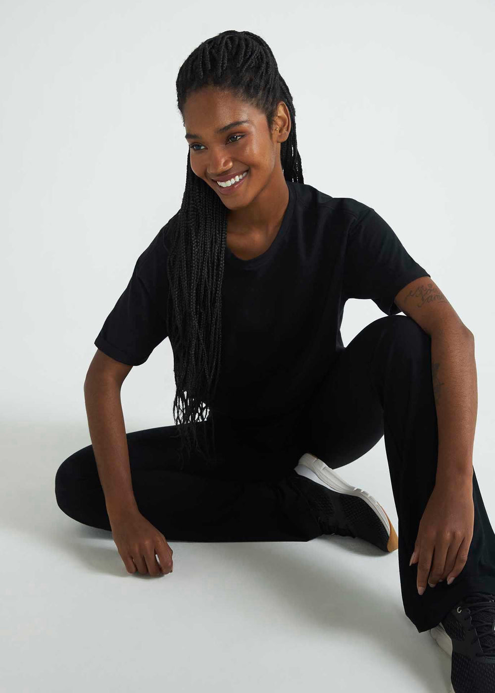 Camiseta básica de manga corta para mujer