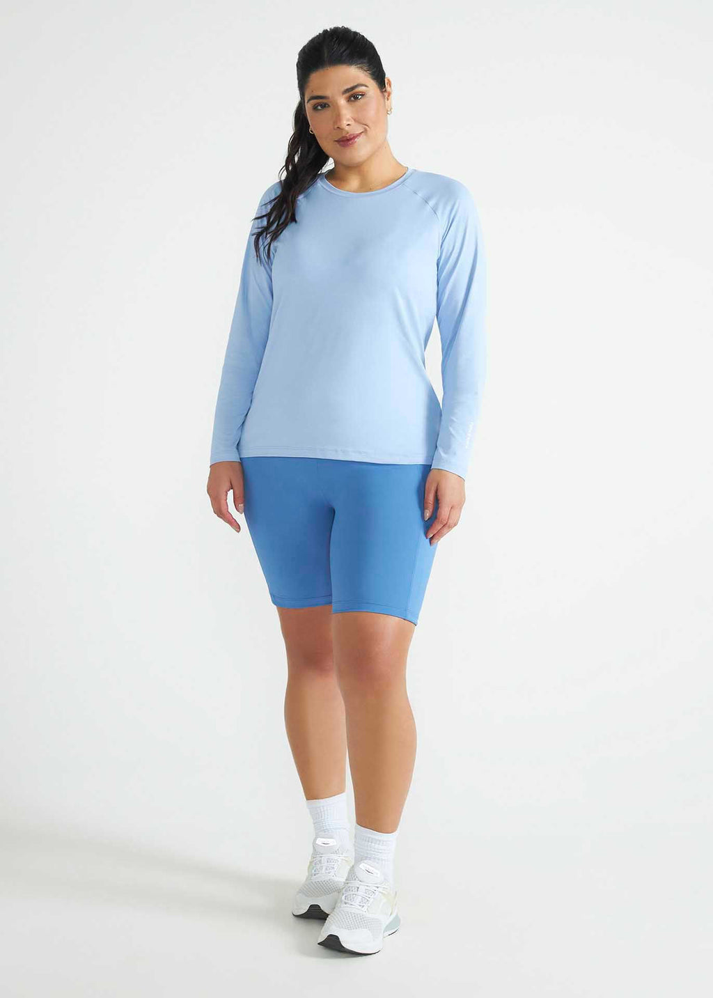 Langärmliges UV-Mesh-T-Shirt für Damen