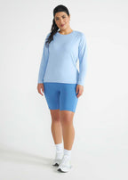 Langärmliges UV-Mesh-T-Shirt für Damen