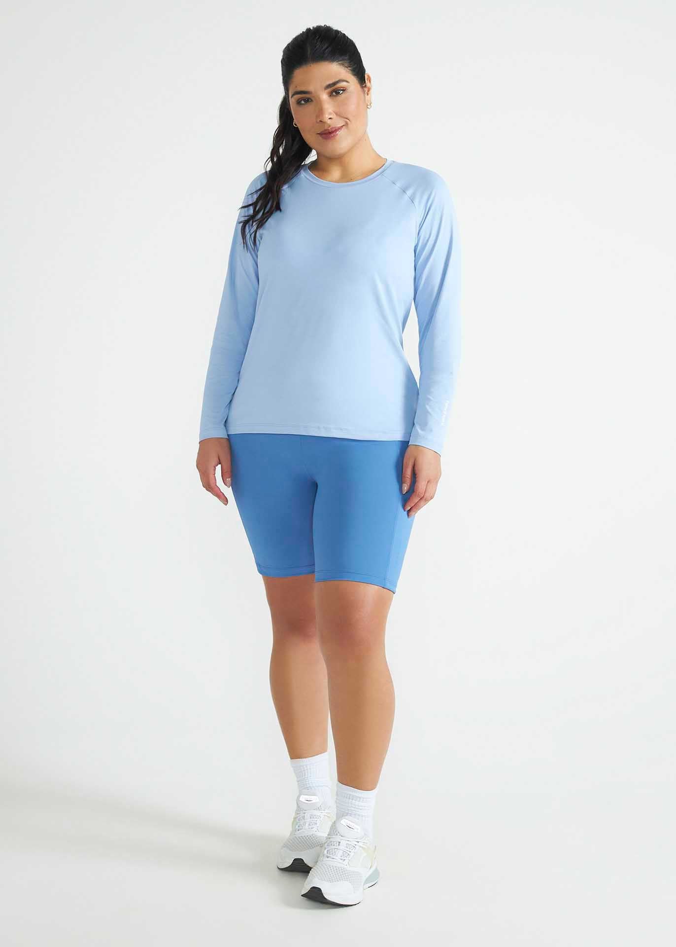 Langärmliges UV-Mesh-T-Shirt für Damen