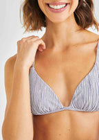 Navy Triangle Bikini Top