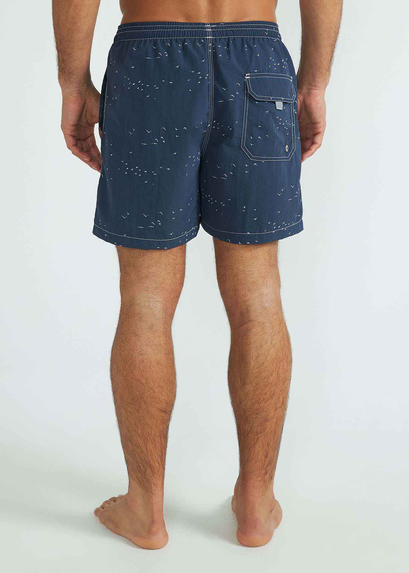 Short de plage imprimé moyen pour hommes