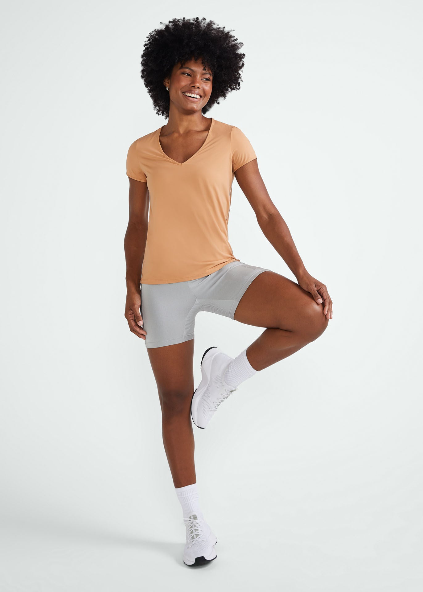 Short Slim Argenté Femme