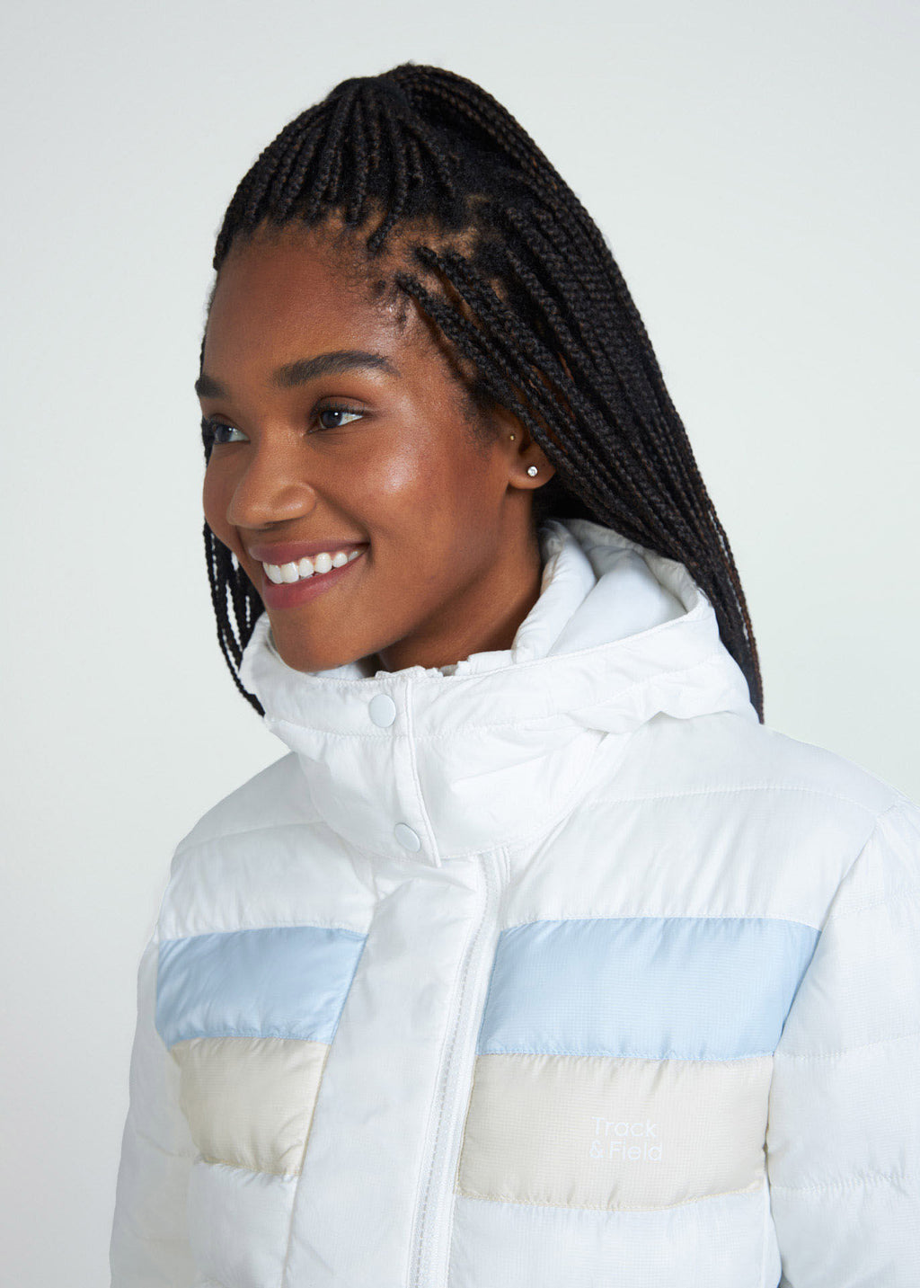 Chaqueta tricolor de invierno para mujer