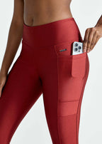 Pantalones legging de mujer con bolsillos brillantes
