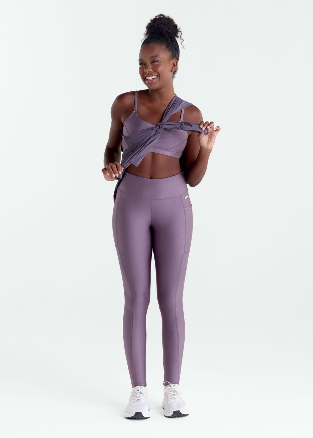 Women's Legging Pants with Shiny Pockets