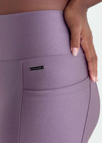 Calça Legging Mulher Bolsos Brilho